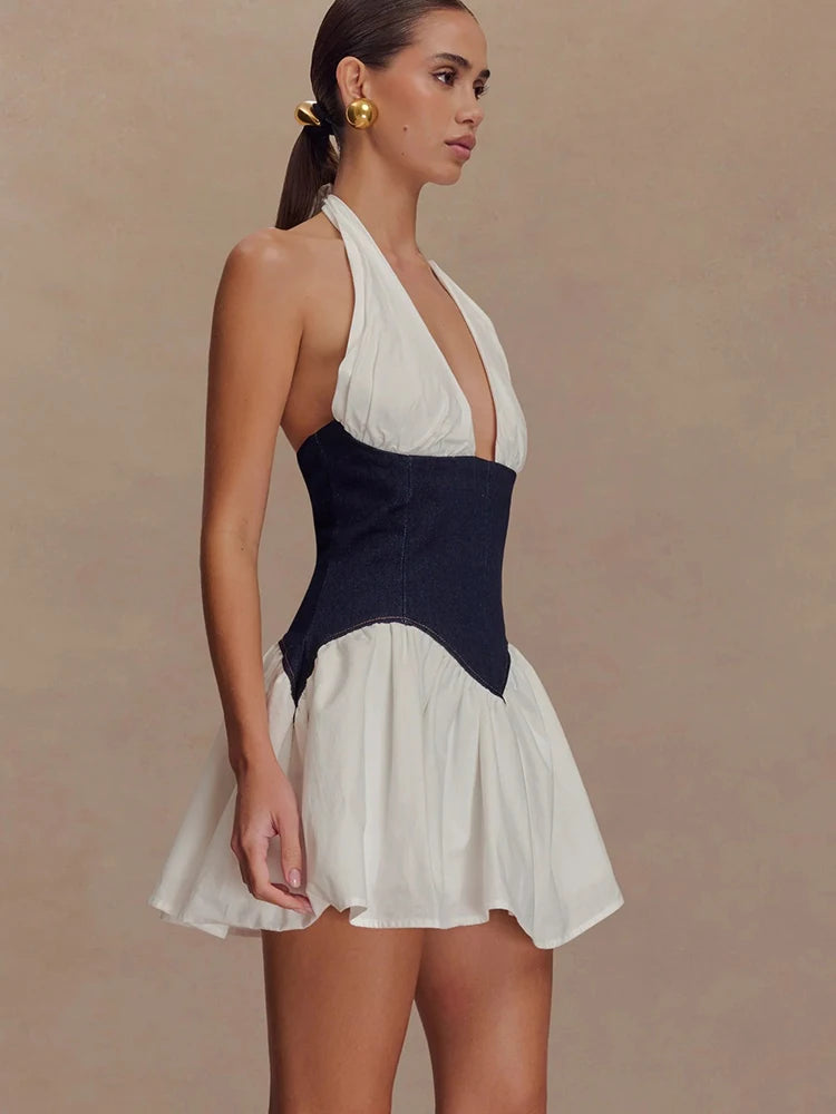 Denim Flame Dress - Minikleid