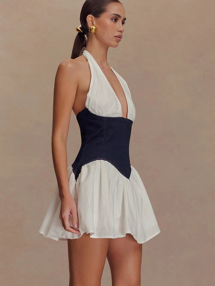 Denim Flame Dress - Minikleid