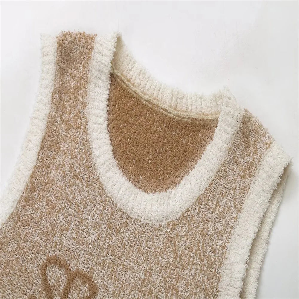 SweetLoops – Cartoon Knit Halter Vest