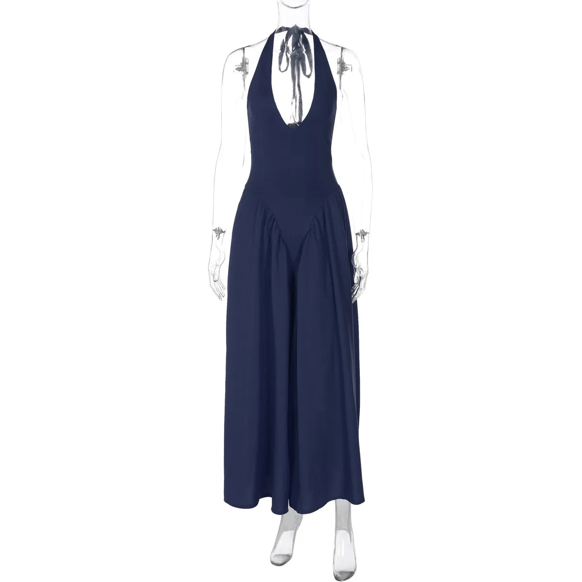 Talina "White Flame" – Backless Maxi Dress