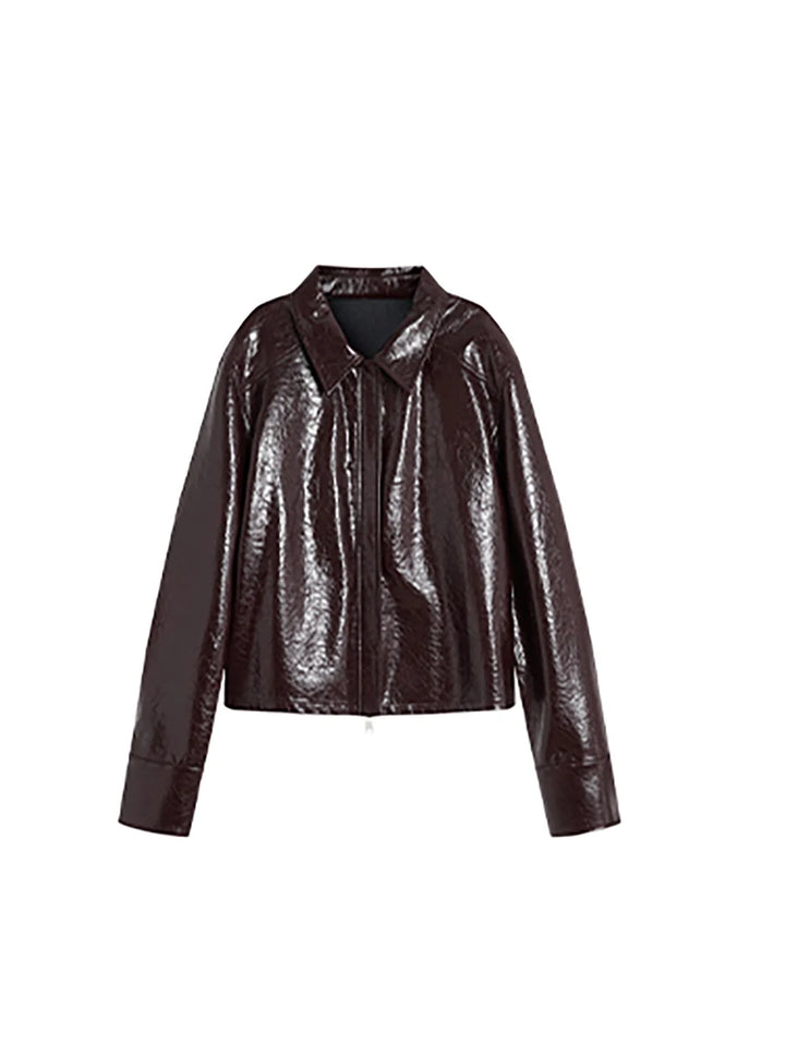 Aveline Jacket – Kurze PU-Lederjacke