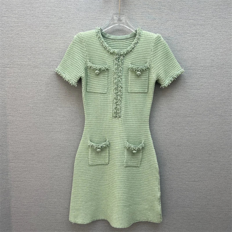 Livia – Strukturiertes Waffelstrick-Minikleid