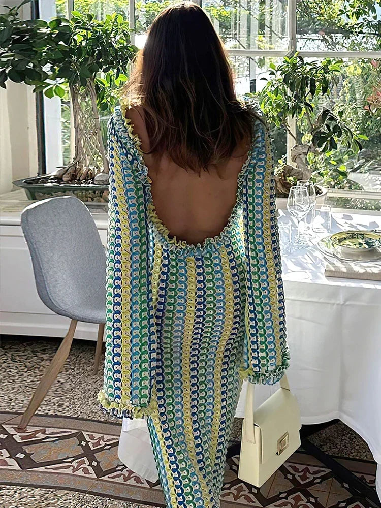 Nice Crochet Dream – Elegant Crochet Knit Maxi Dress