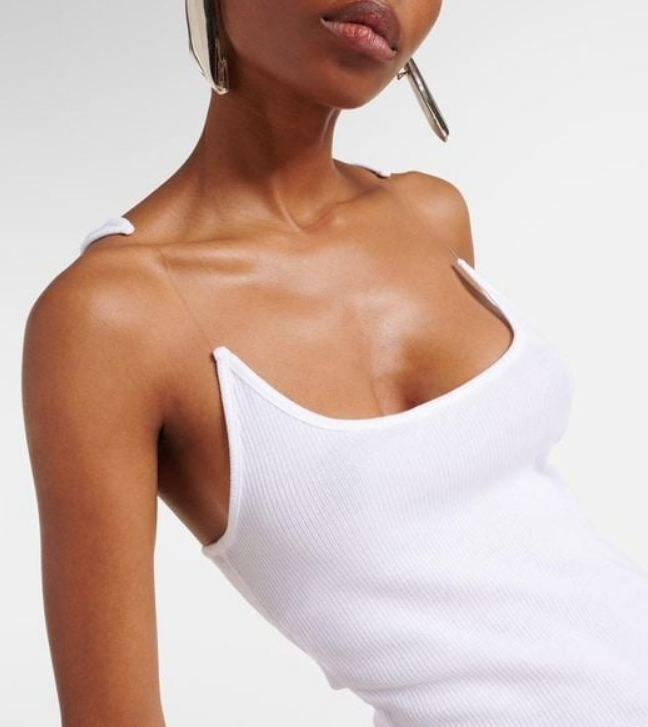 Nyra – Rib-knit top with invisible straps