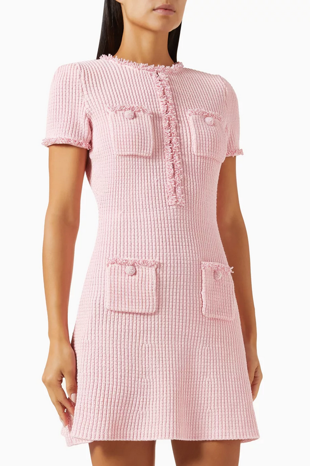 Livia – Strukturiertes Waffelstrick-Minikleid