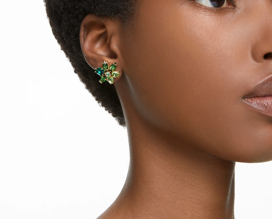 Emerald Drop – Grüne Kristallohrringe