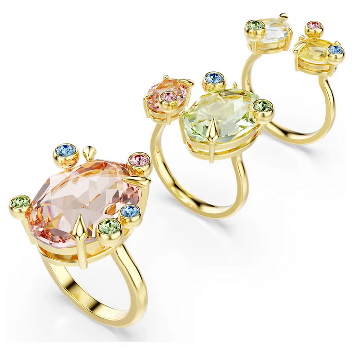 Crystal Drop Ring – Edelstahlring mit Tropfenkristall 3er Set