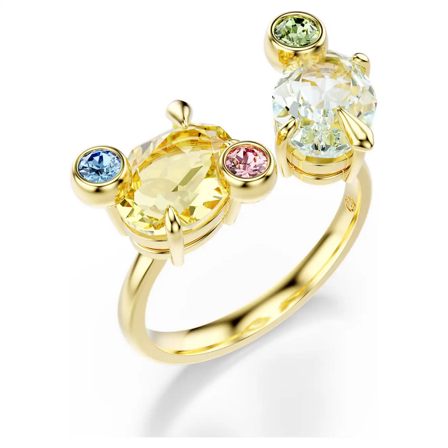 Crystal Drop Ring – Edelstahlring mit Tropfenkristall 3er Set