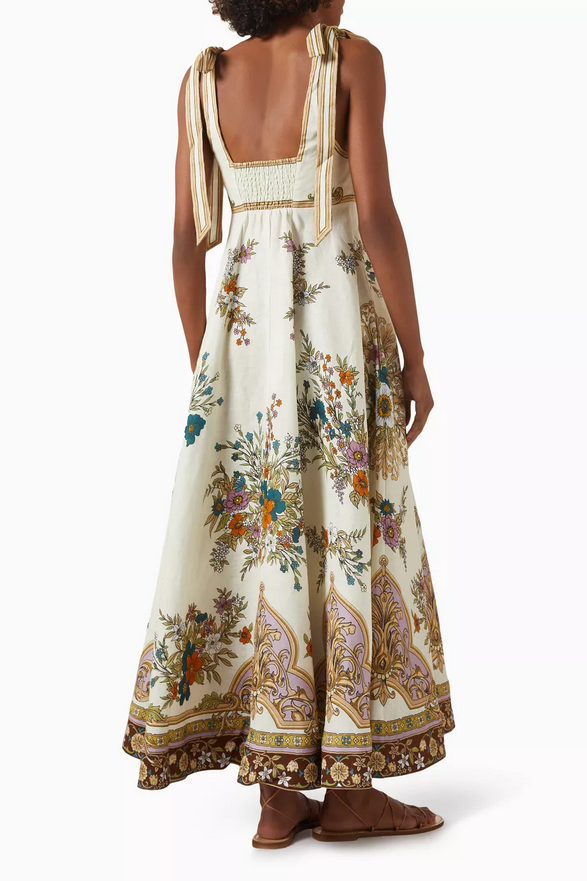 Lumière Summer Linen Midi Dress