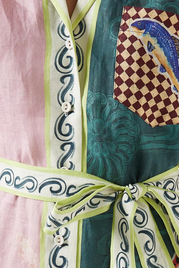 Savanna Spirit Linen Mini Shirtdress