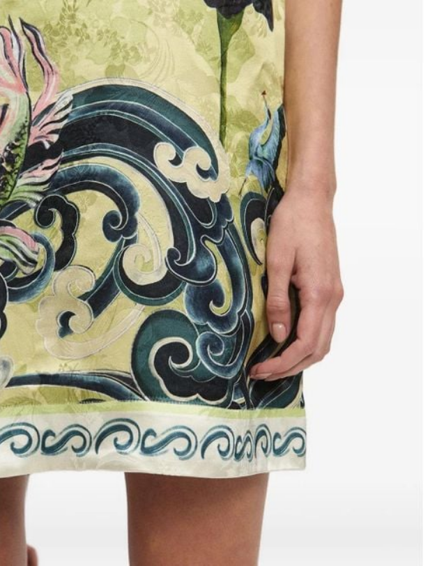 Garden Bloom Silk-Blend Mini Dress