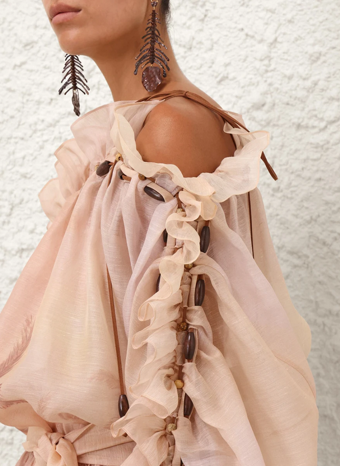 Rustic Dream Ruffle Mini Dress