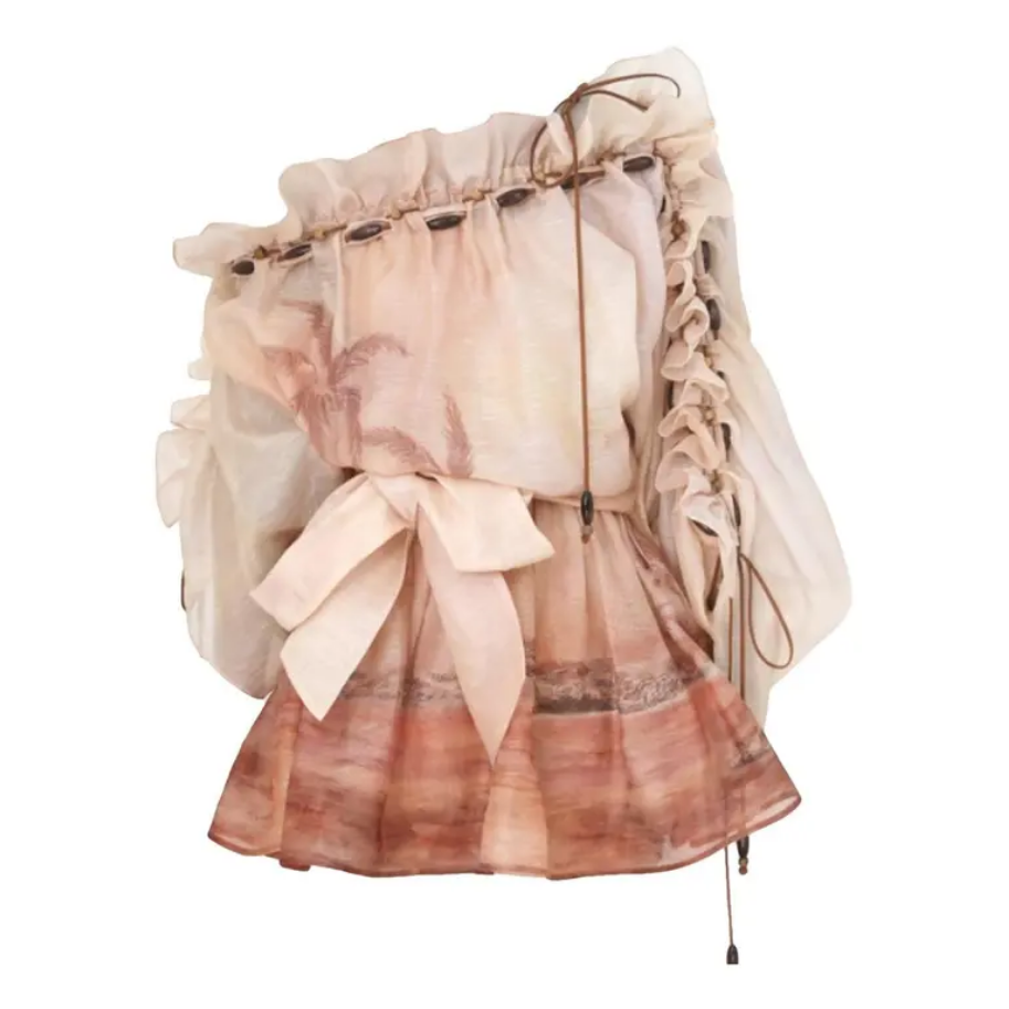 Rustic Dream Ruffle Mini Dress