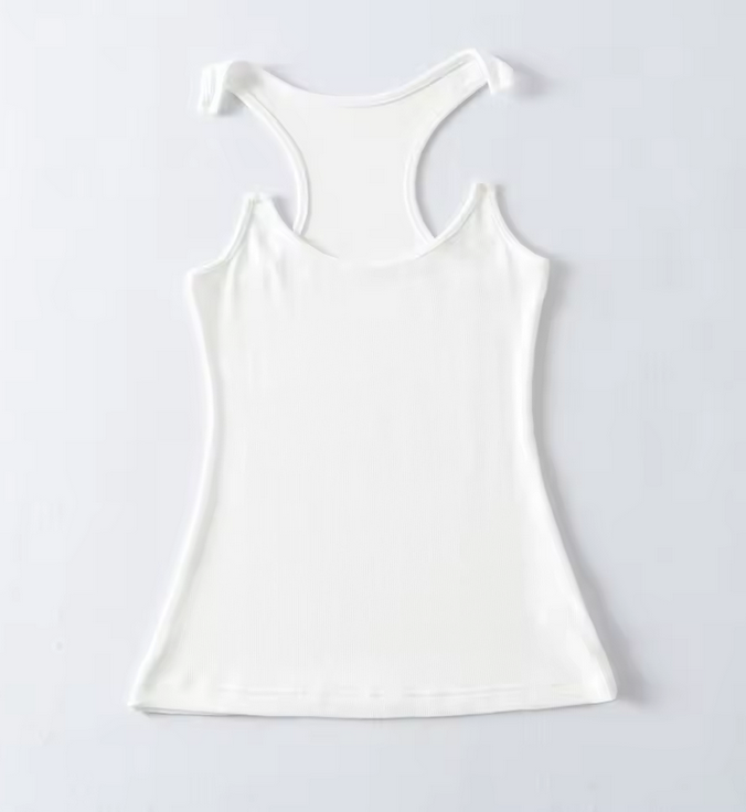 Nyra – Rib-knit top with invisible straps