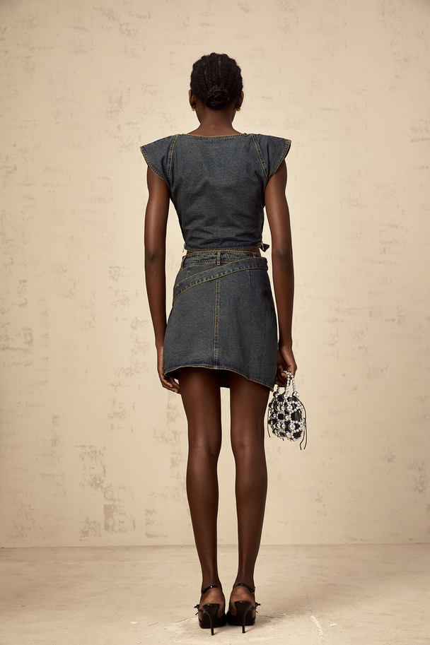 „Indira“ – Denim Co-Ord mit Cross-Over-Design