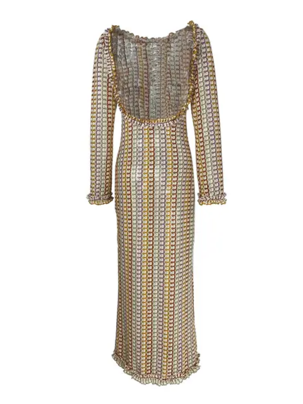 Nice Crochet Dream – Elegant Crochet Knit Maxi Dress