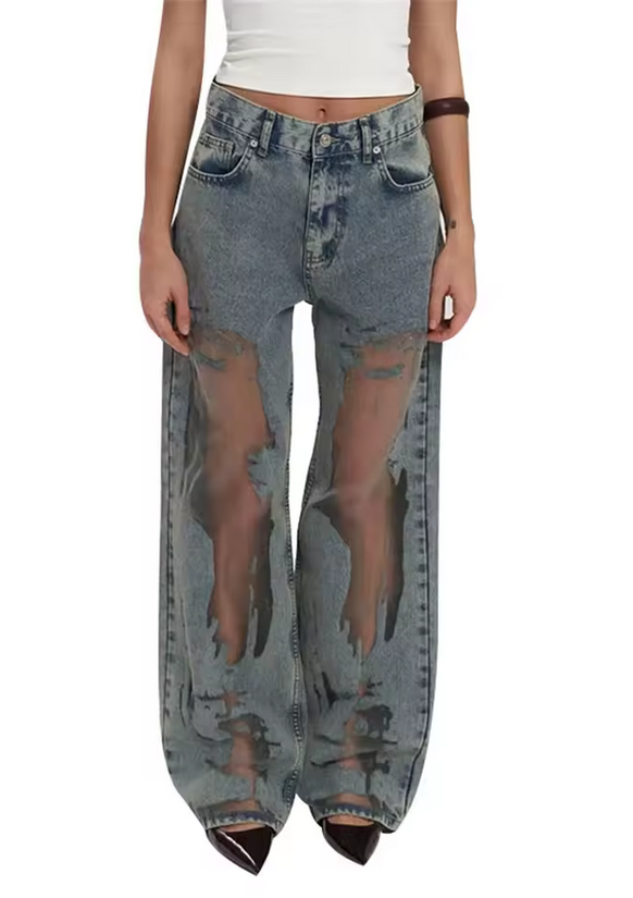 Urban Mesh Jeans – Stilvolle Leichtigkeit