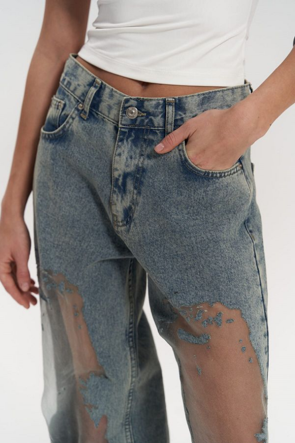 Urban Mesh Jeans – Stilvolle Leichtigkeit