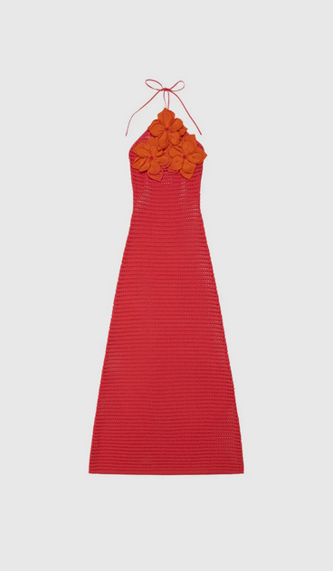 Soleil Crochet Dress – Rückenfreies Häkelkleid