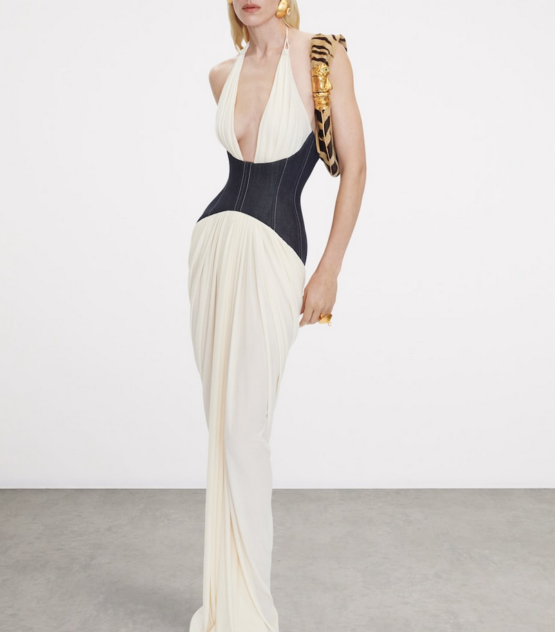 Denim Flame Dress - Maxikleid