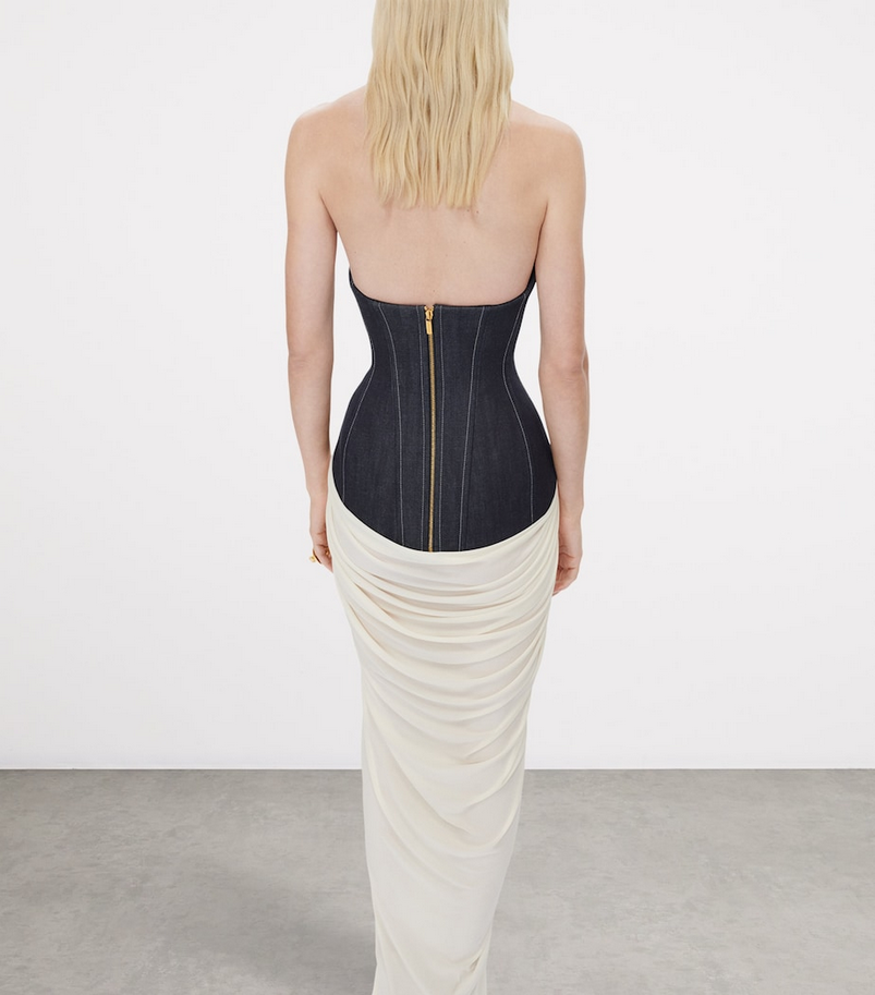 Denim Flame Dress - Maxikleid