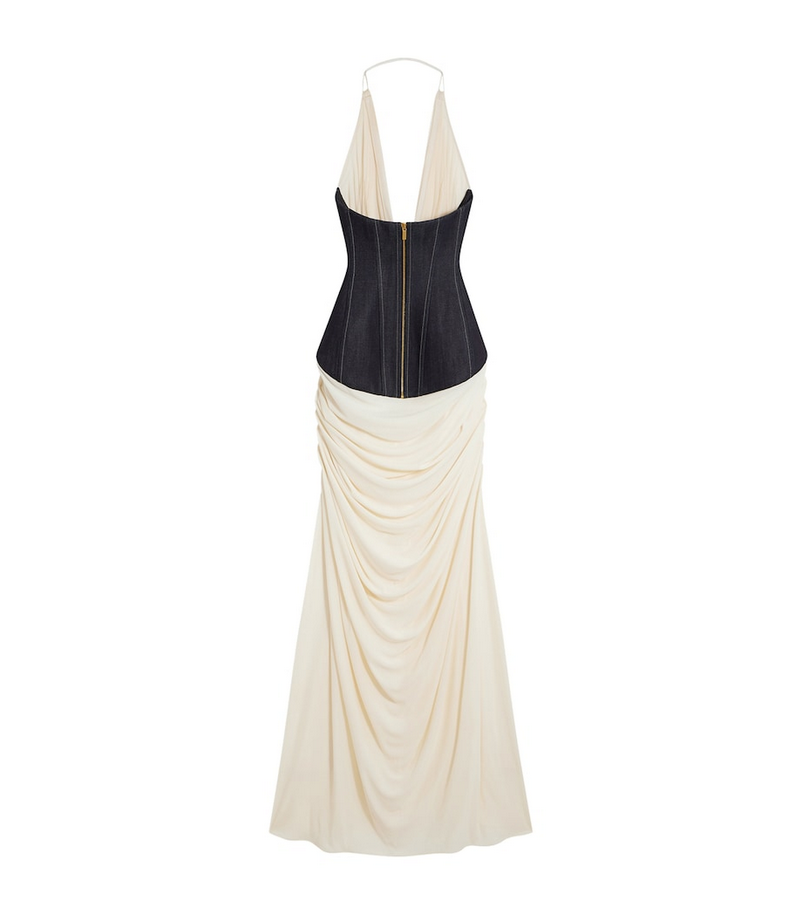 Denim Flame Dress - Maxikleid