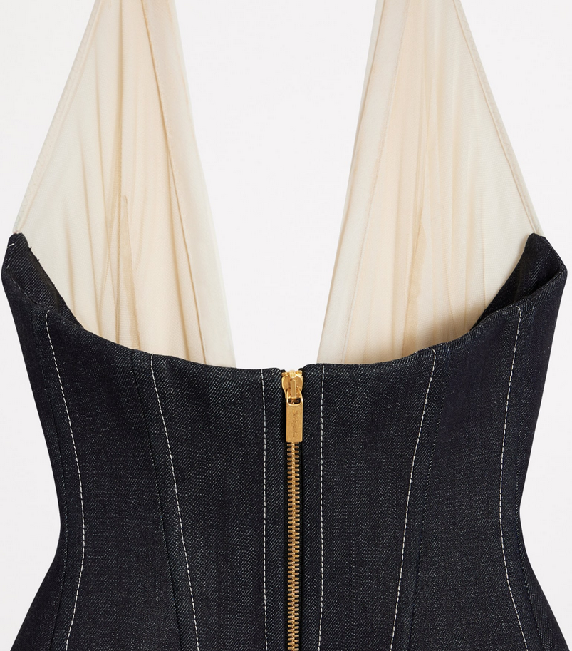 Denim Flame Dress - Maxikleid