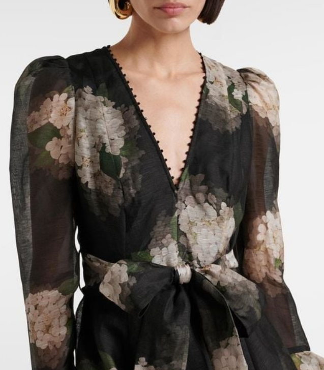 Black Bloom Mini Kleid