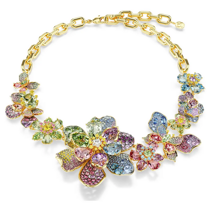 FloraLuxe – Kristallblüten Statement-Kette