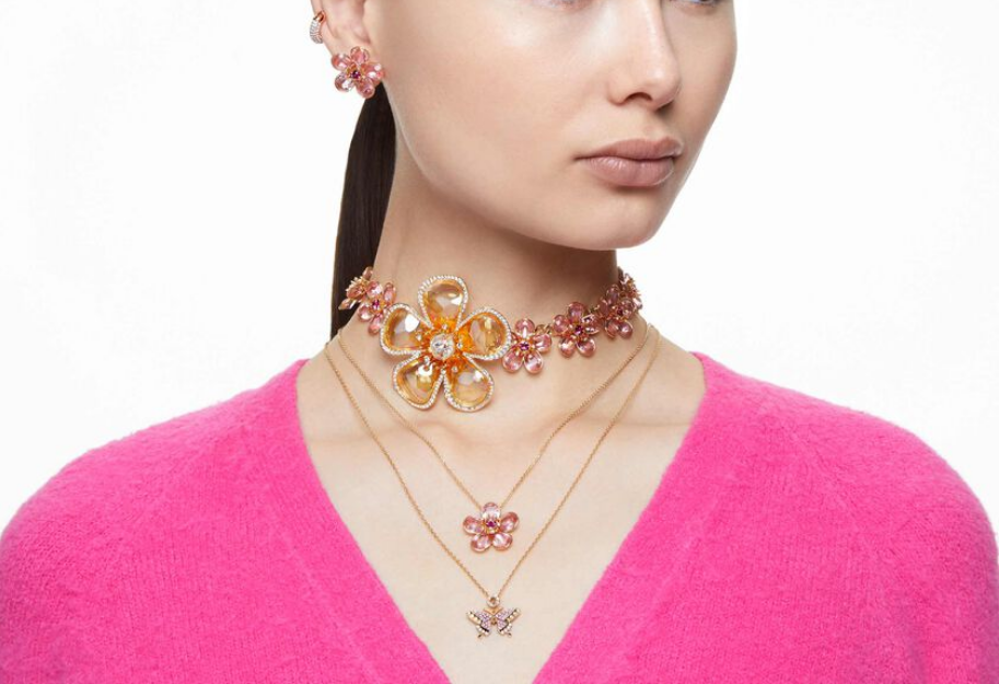 Bloom Éclat – Luxuriöse Blütenkristall-Kette