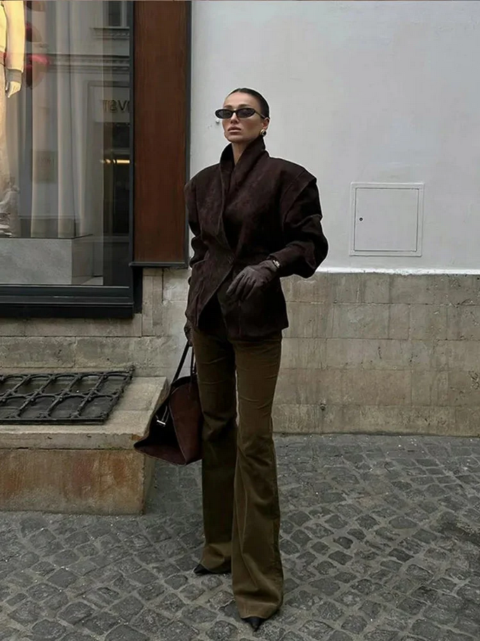 Veloura Jacket – Damen Kunstwildleder-Jacke im Retro-Streetstyle