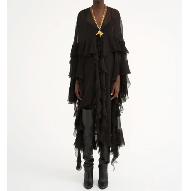 Élégance Noire – Französisches Zweiteiler-Kleid