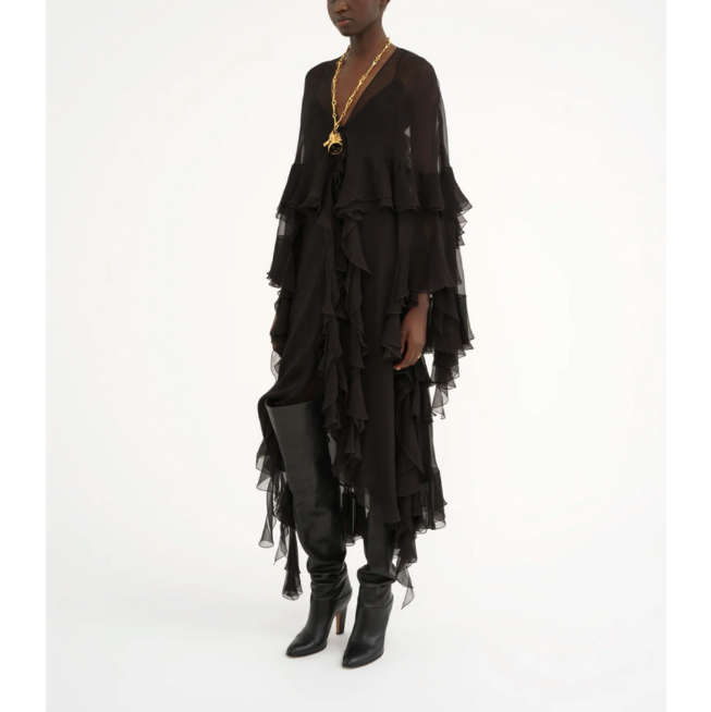 Élégance Noire – Französisches Zweiteiler-Kleid