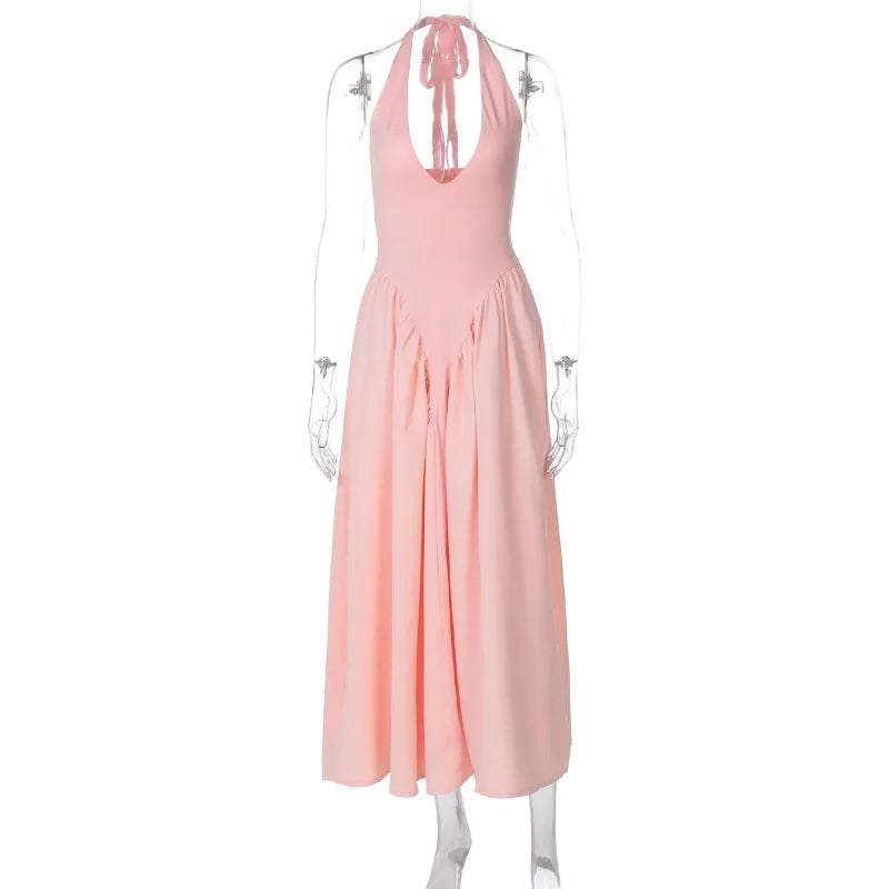 Talina "White Flame" – Rückenfreies Maxikleid