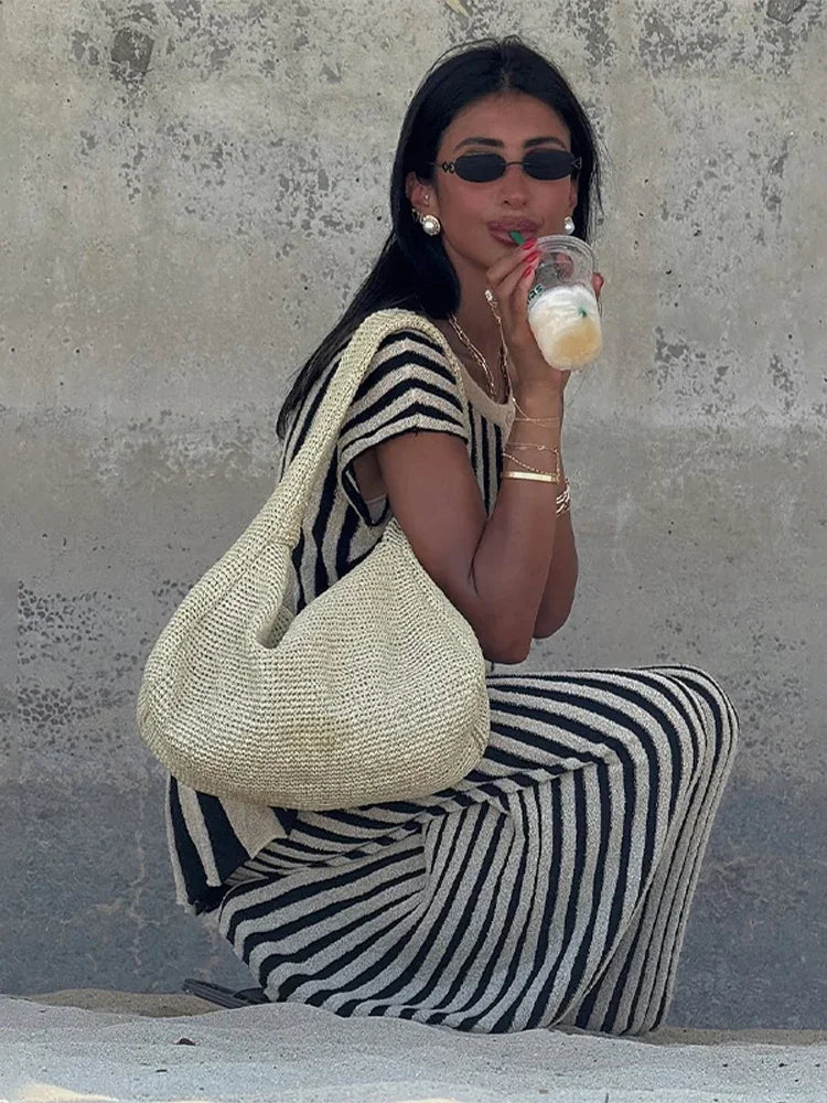 Power Lines Two-Piece – Striped Pantsuit with Top 