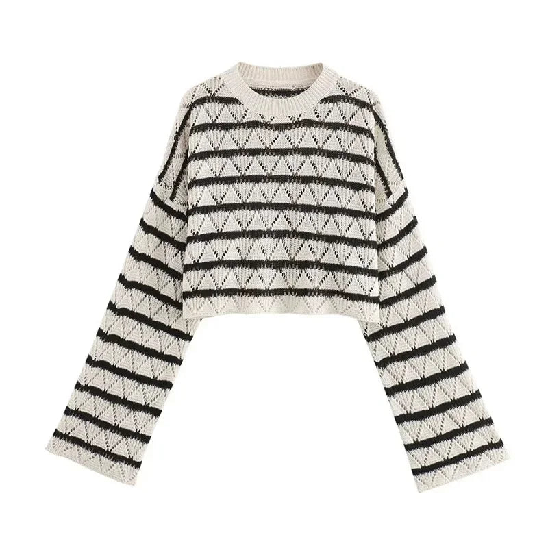 Lea Stripes – Two-piece women's knitting set 