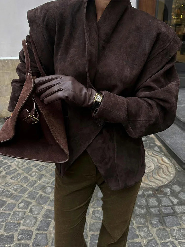 Veloura Jacket – Damen Kunstwildleder-Jacke im Retro-Streetstyle