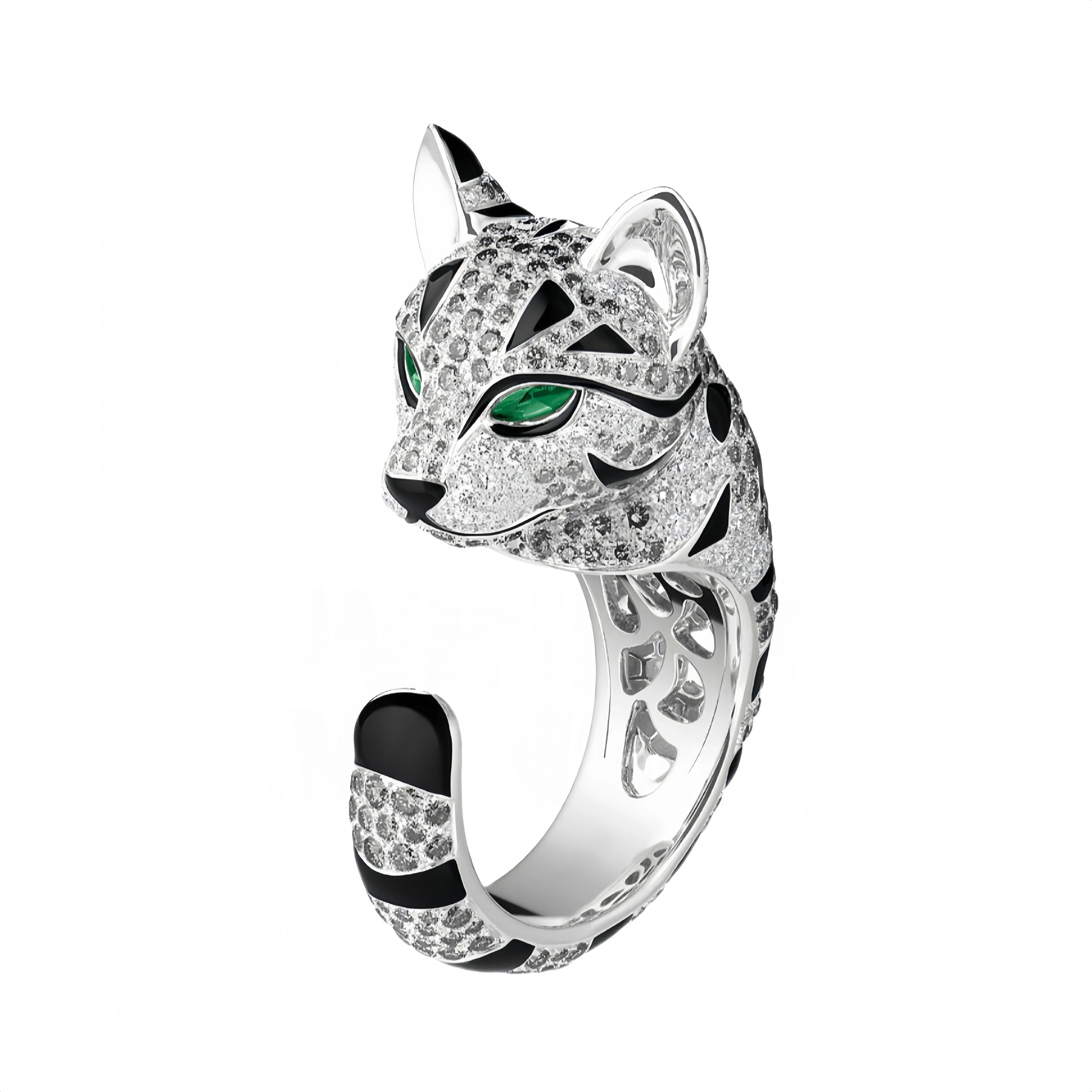 Felyra Ring – 925 Sterling Silver Animal Motif Ring with Gold Plating