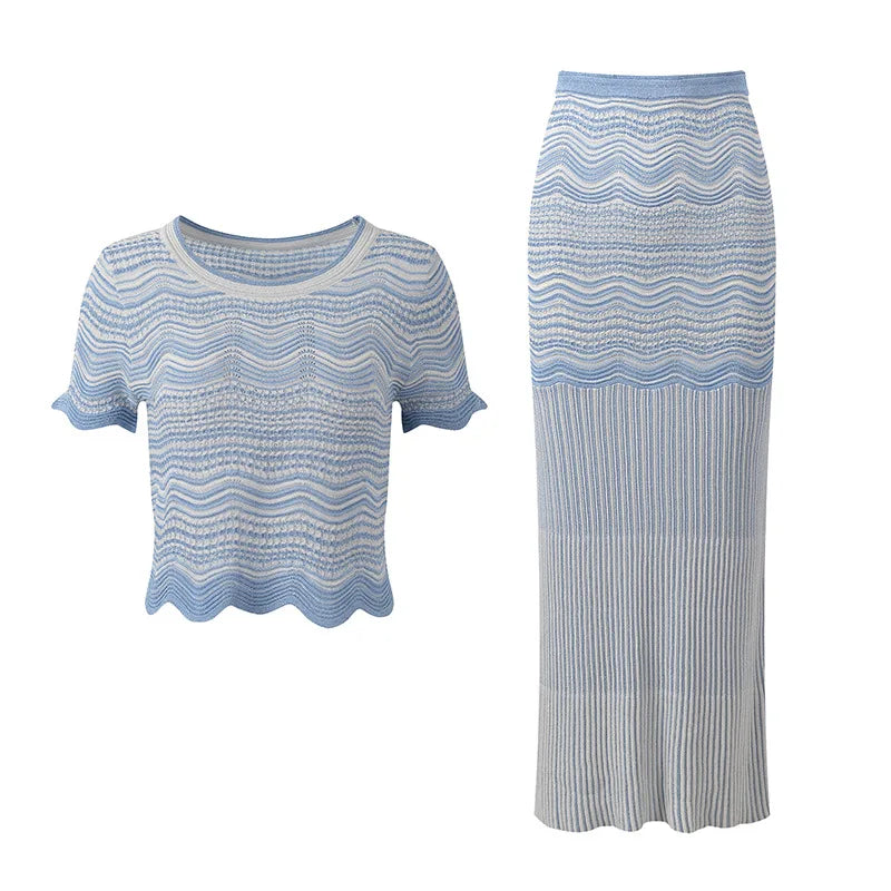 Serenya Knit Set – Strick Top & Maxi Rock