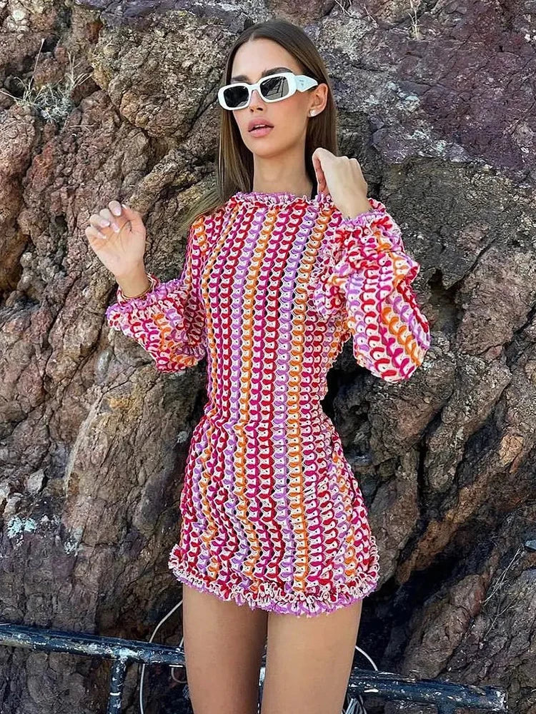 Nice Crochet Dream – Elegant crochet-knit mini dress for summer &amp; vacation 