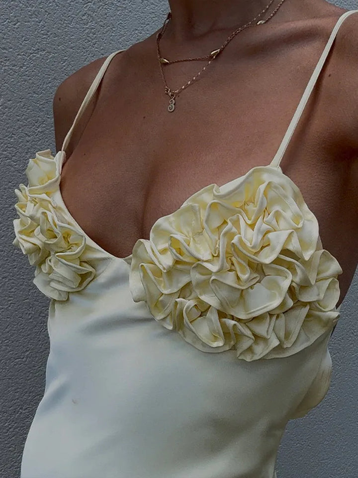 Soleil Bloom – Satin-Maxikleid