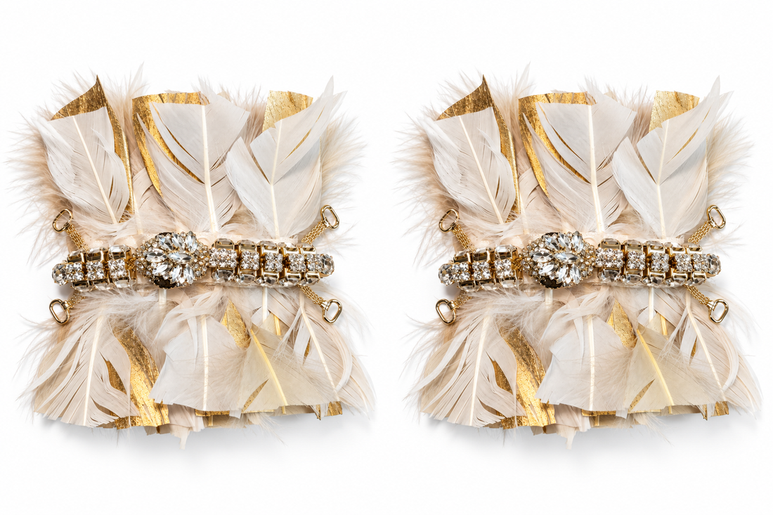 Ivory Feather Majesty – Champagne Gold