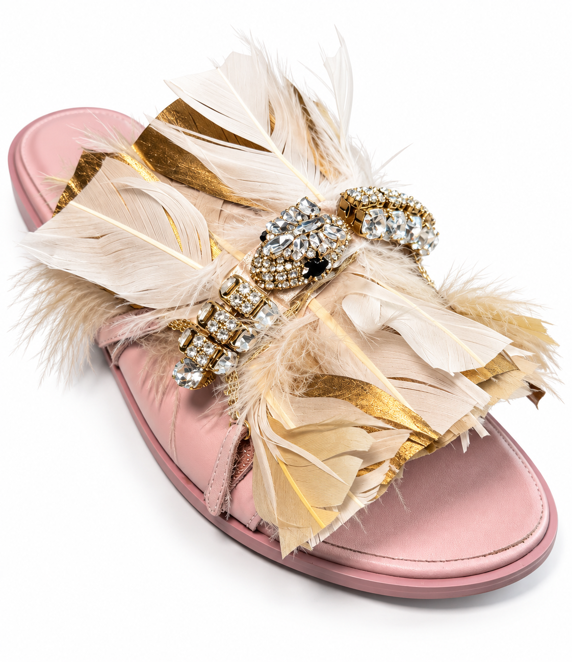 Ivory Feather Majesty – Champagne Gold