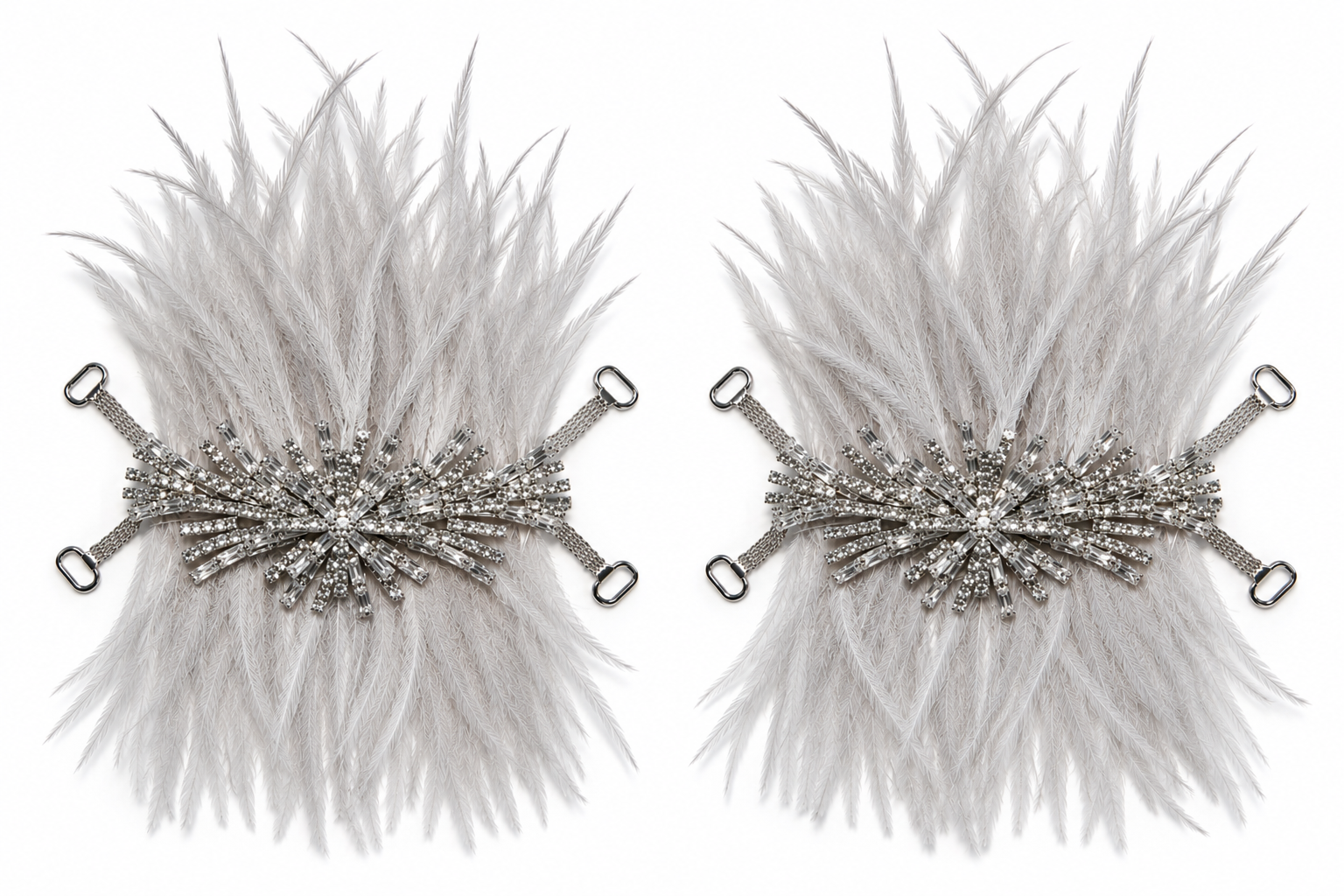 Silver Grey Feather Dream – Crystal Silver