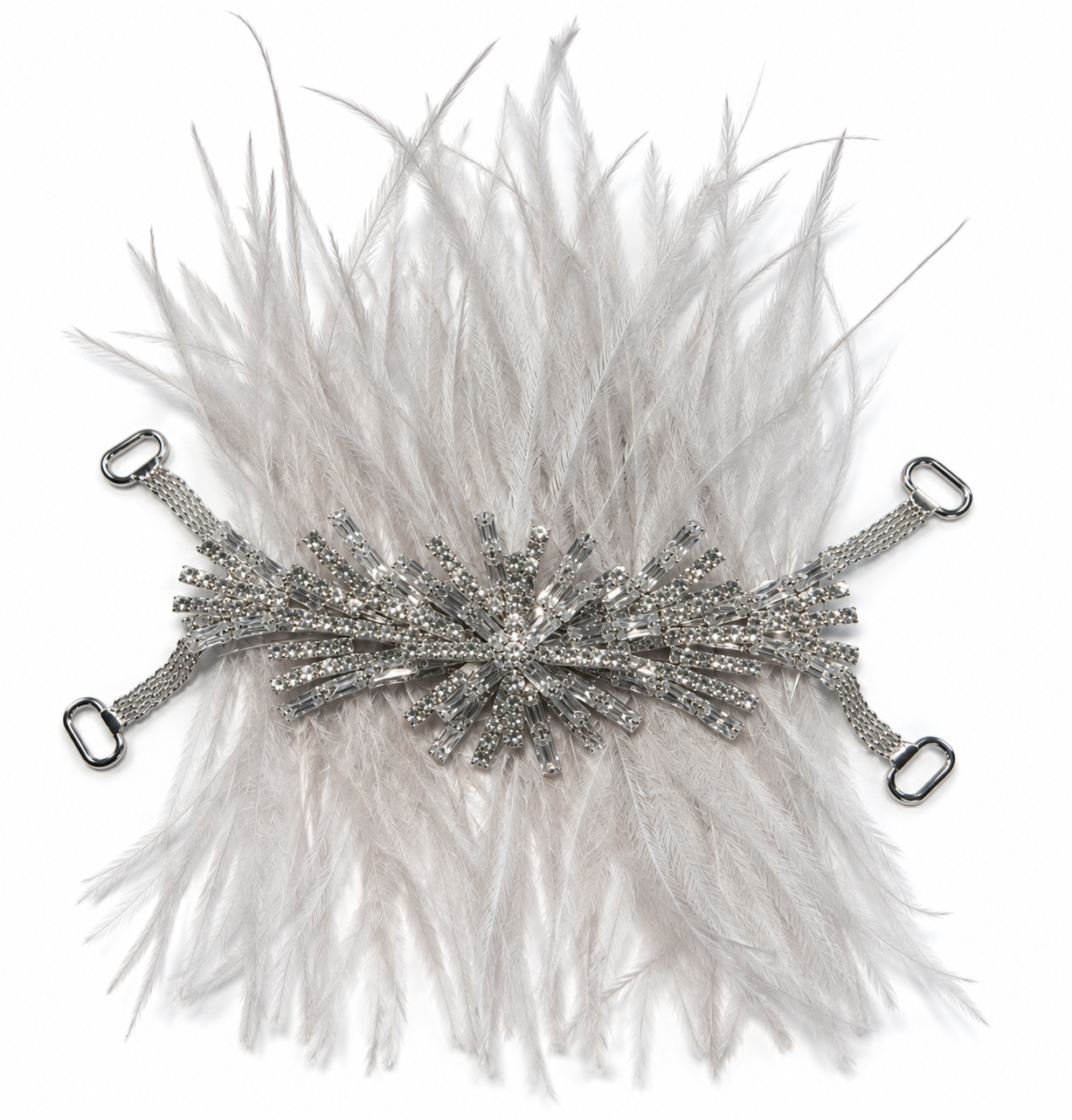 Silver Grey Feather Dream – Crystal Silver