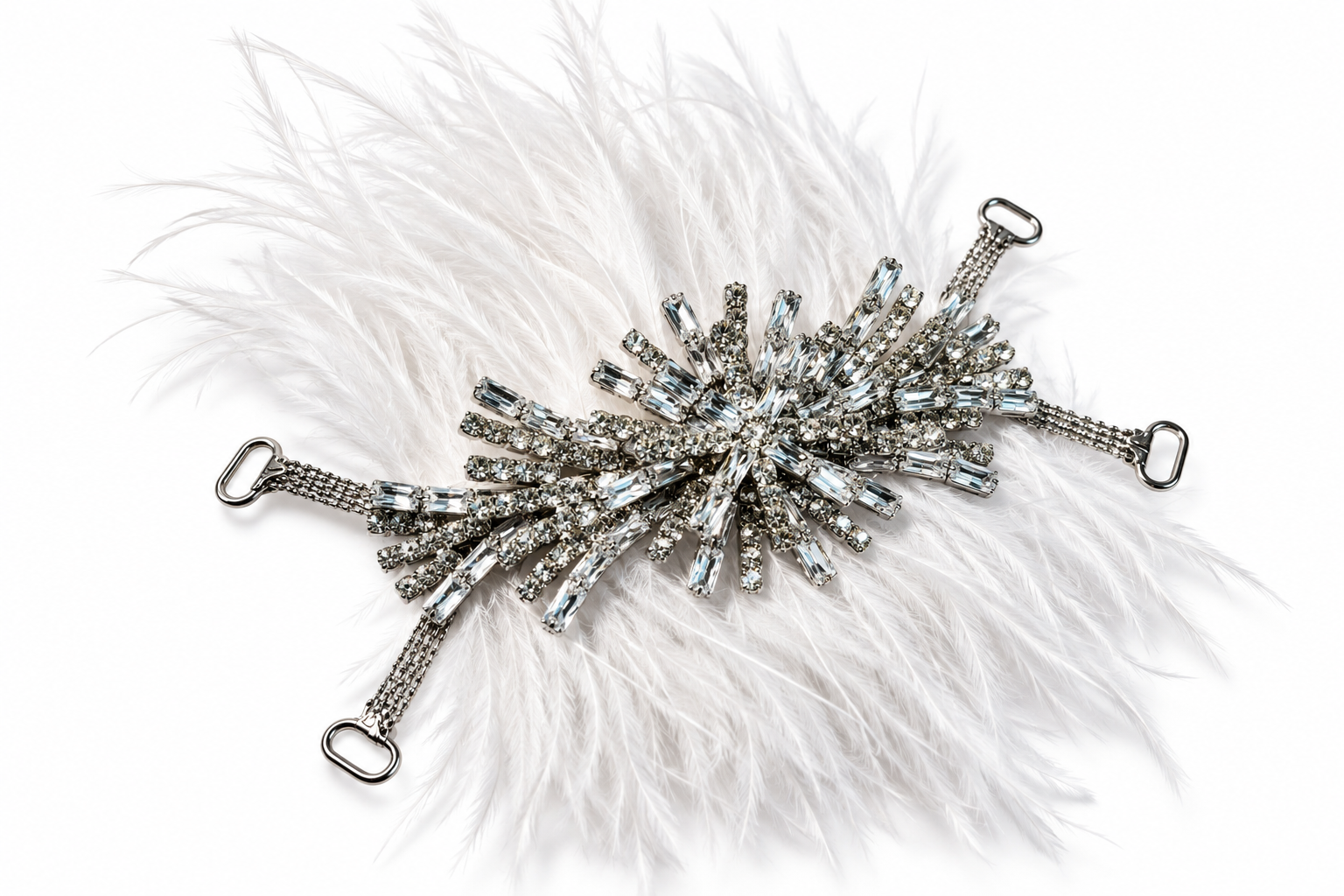 Pure White Feather Dream – Crystal Silver