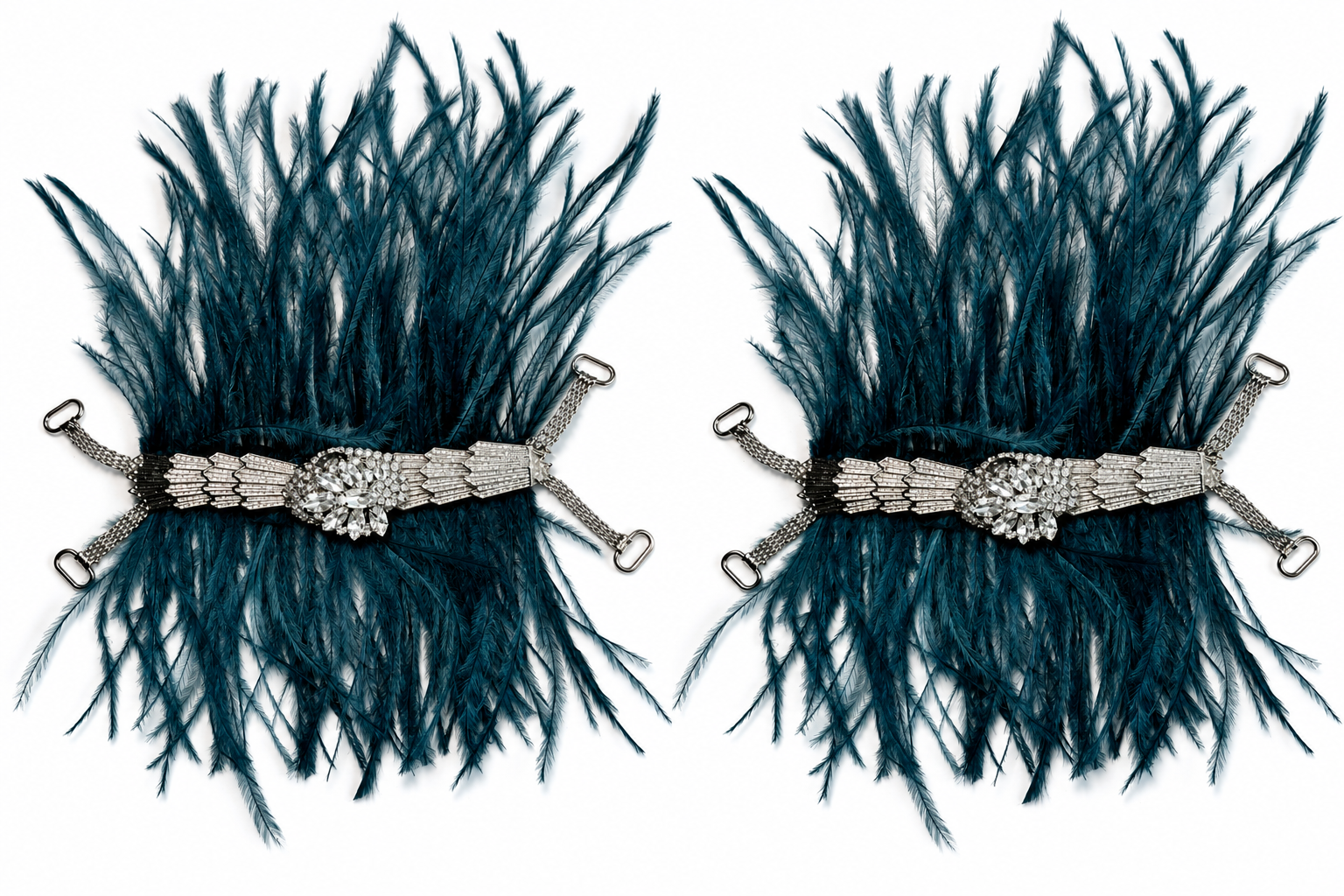 Midnight Blue Feather – Snake Silver