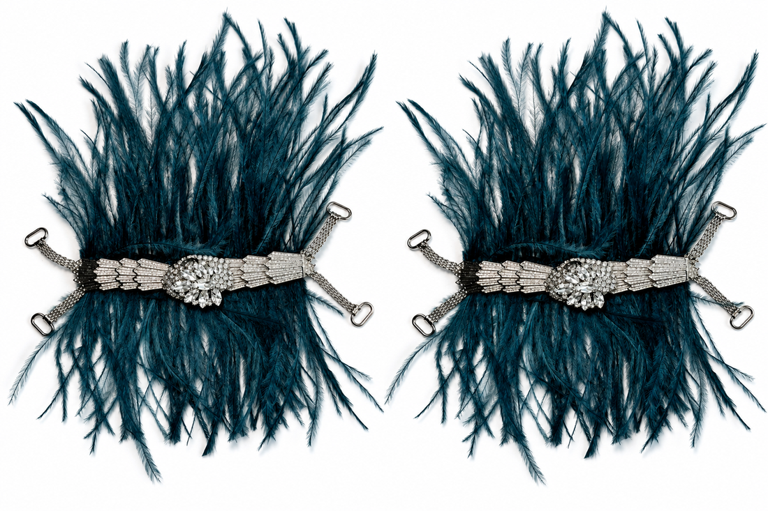 Midnight Blue Feather – Snake Silver