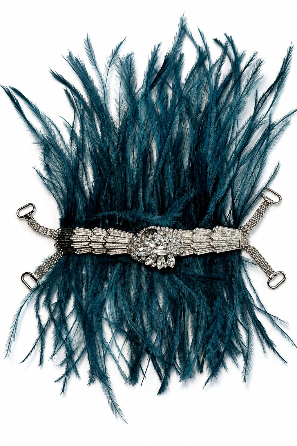Midnight Blue Feather – Snake Silver