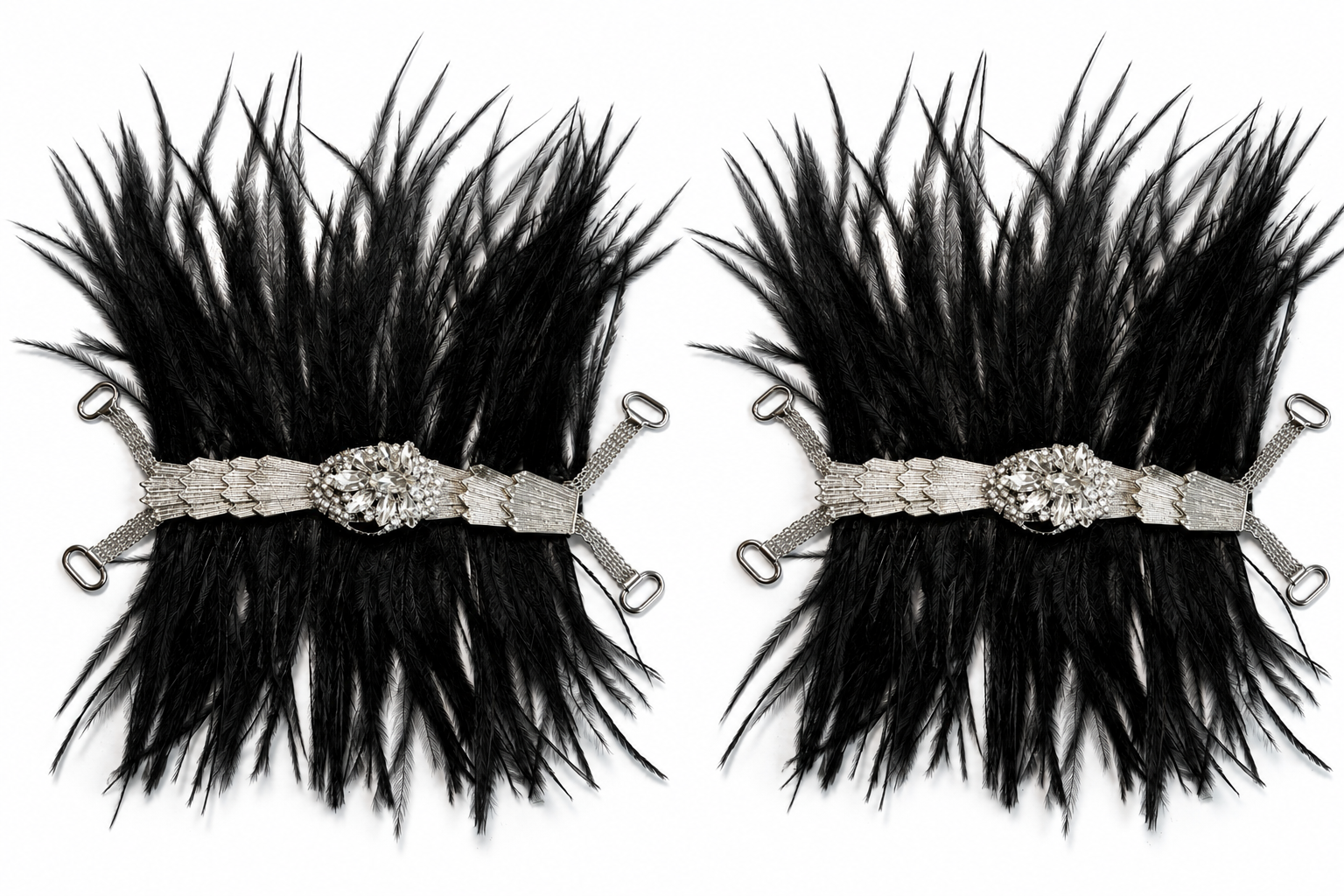 Midnight Black Feather – Snake Silver
